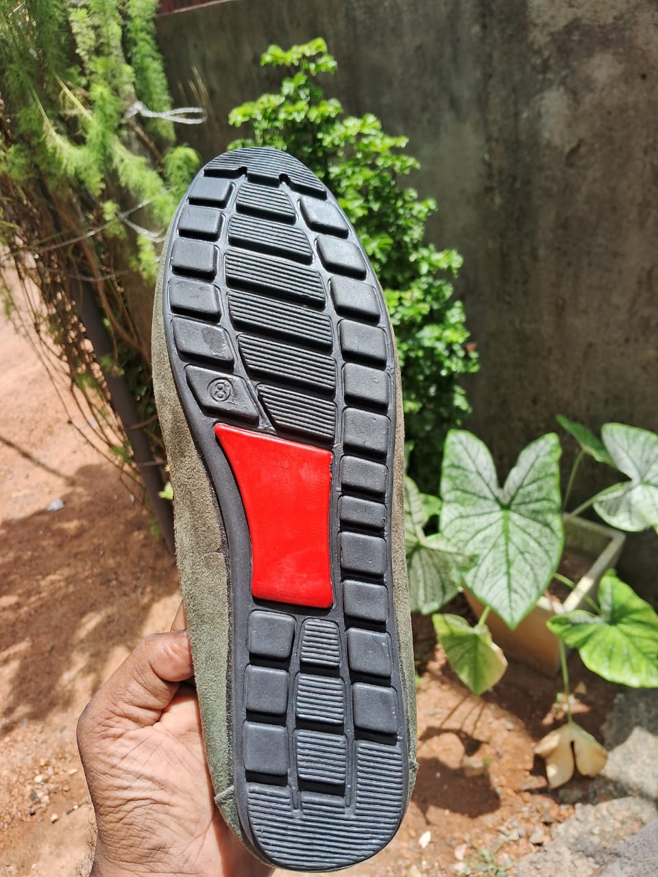 SIFF' SUEDE ROUND HEAD LOAFERS- Olive Green - Image 3